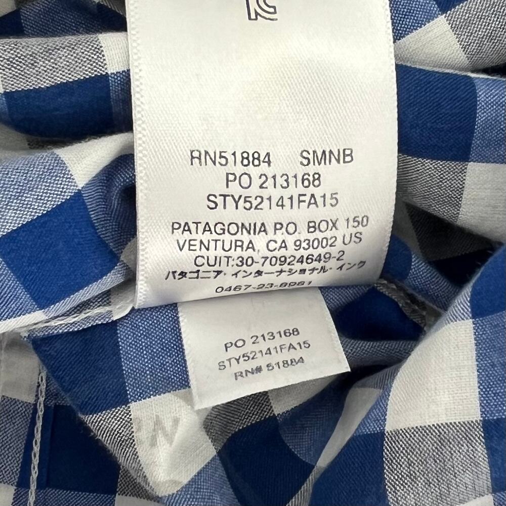 Patagonia Common Threads Button Down Blue Check C… - image 8